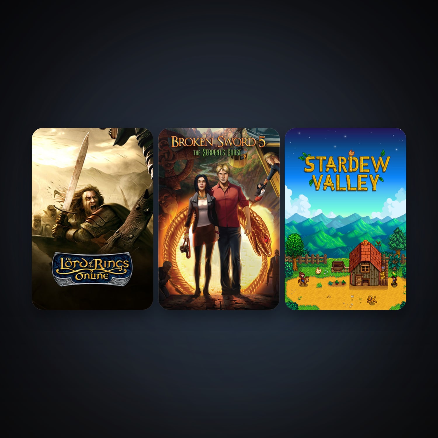 The Lord of the Rings Online + Broken Sword 5 - the Serpent's Curse, 3 games, Steam 10, clean — HabibiAccounts