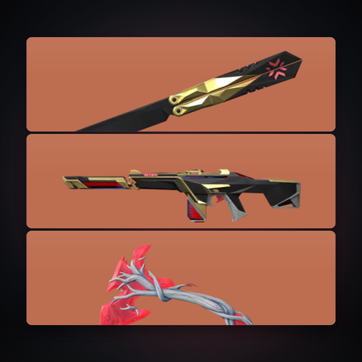 Valorant account: EU Plat 3 locker — 2 knives, 3 skins, lvl 52 — HabibiAccounts