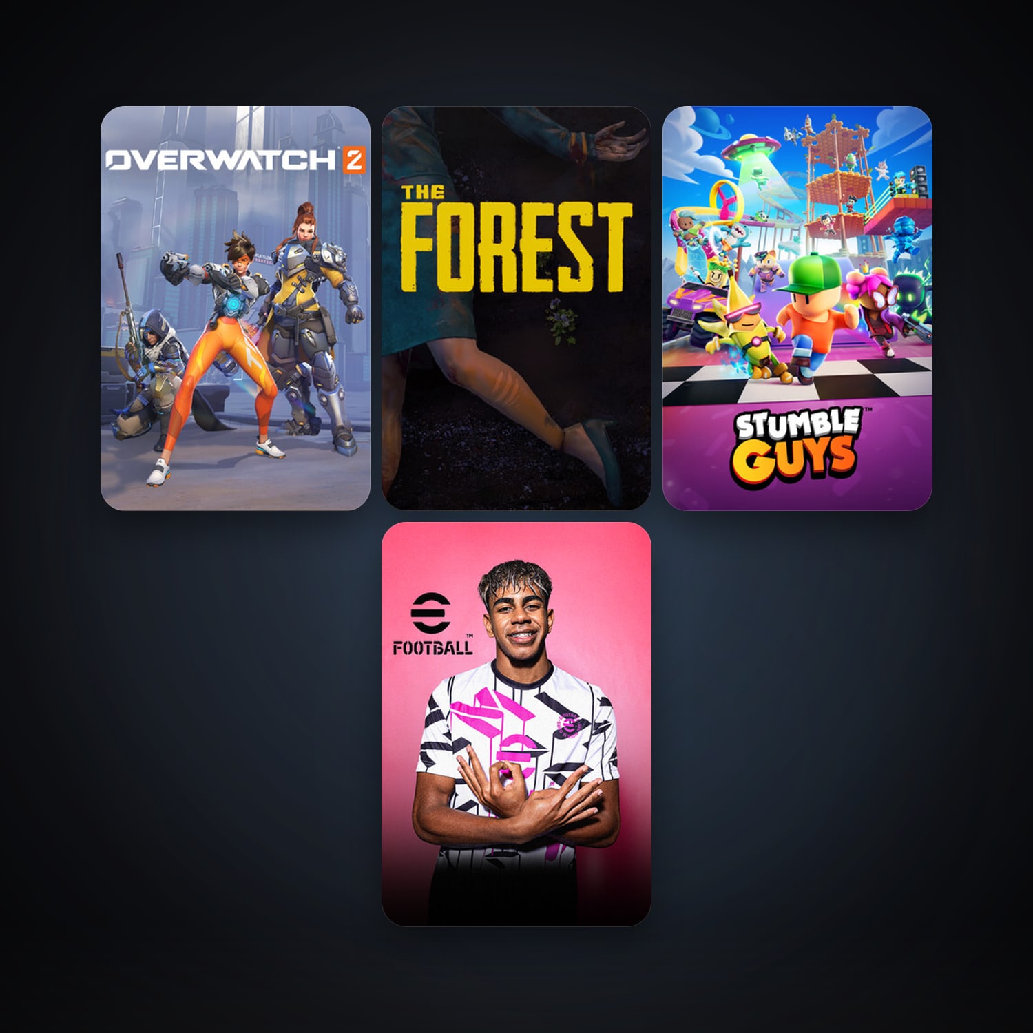 The Forest + eFootball 2024, 17 games, clean — HabibiAccounts
