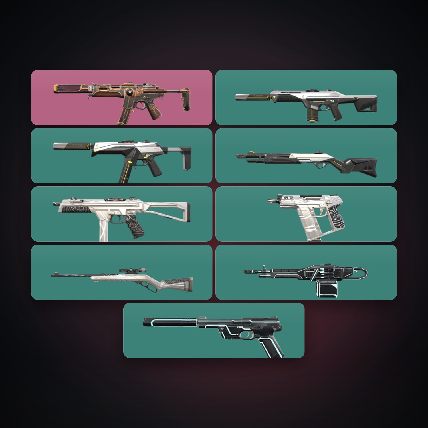 NA Gold 2 locker — 10 skins, lvl 26 — HabibiAccounts
