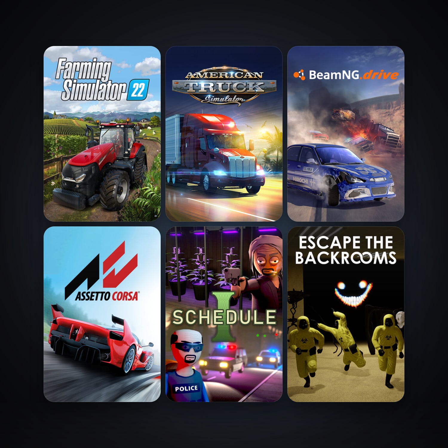 Assetto Corsa + American Truck Simulator, 24 games, clean — HabibiAccounts