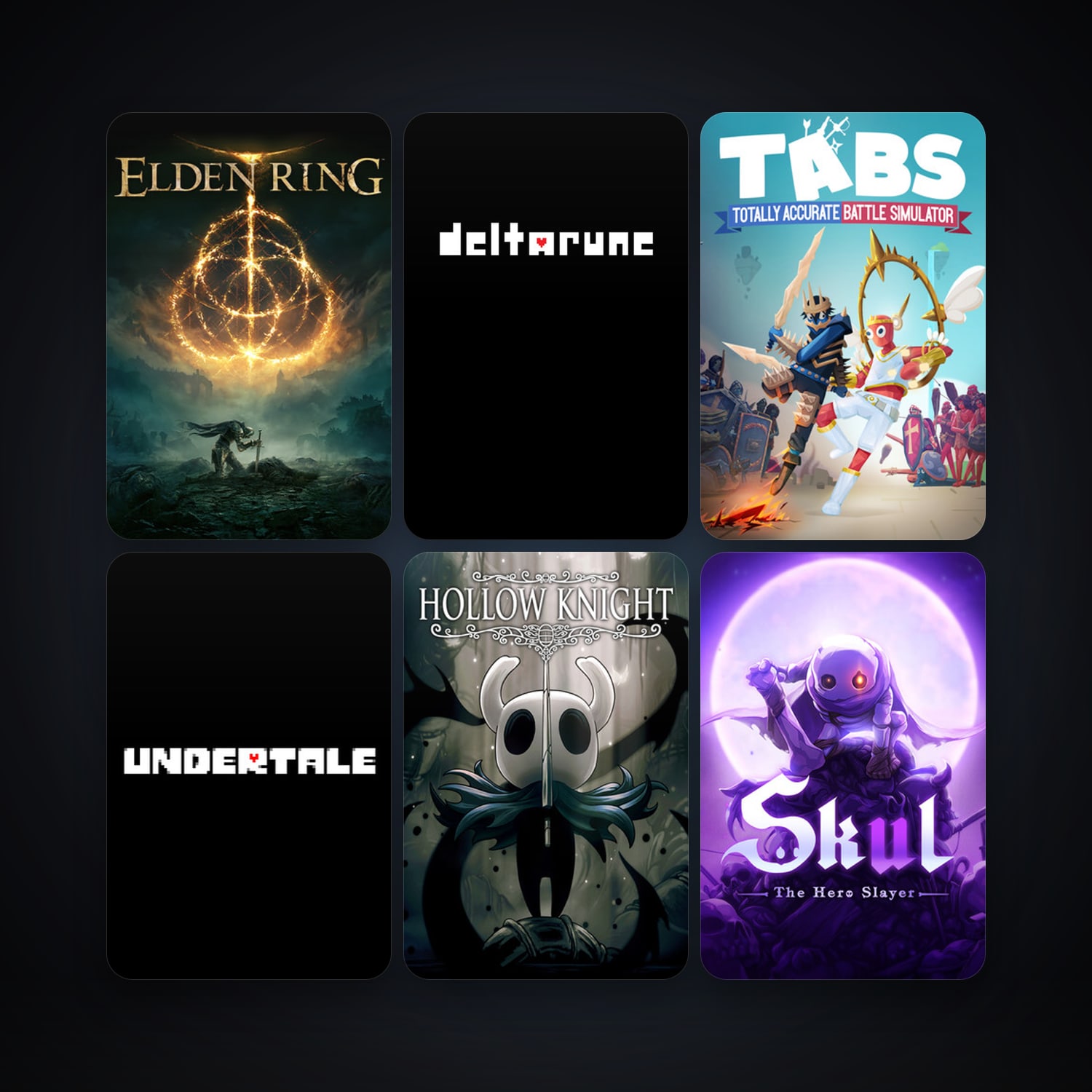 Hollow Knight + Undertale, 15 games, clean — HabibiAccounts