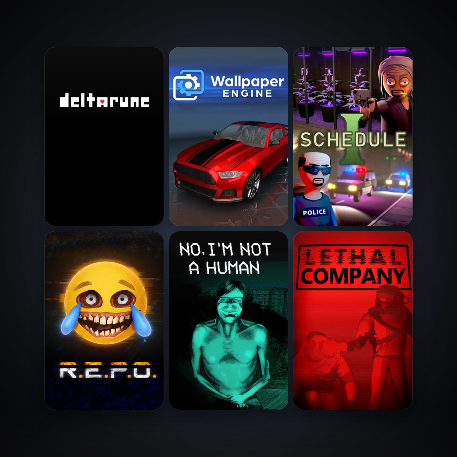 Wallpaper Engine + UNO, 16 games, clean — HabibiAccounts