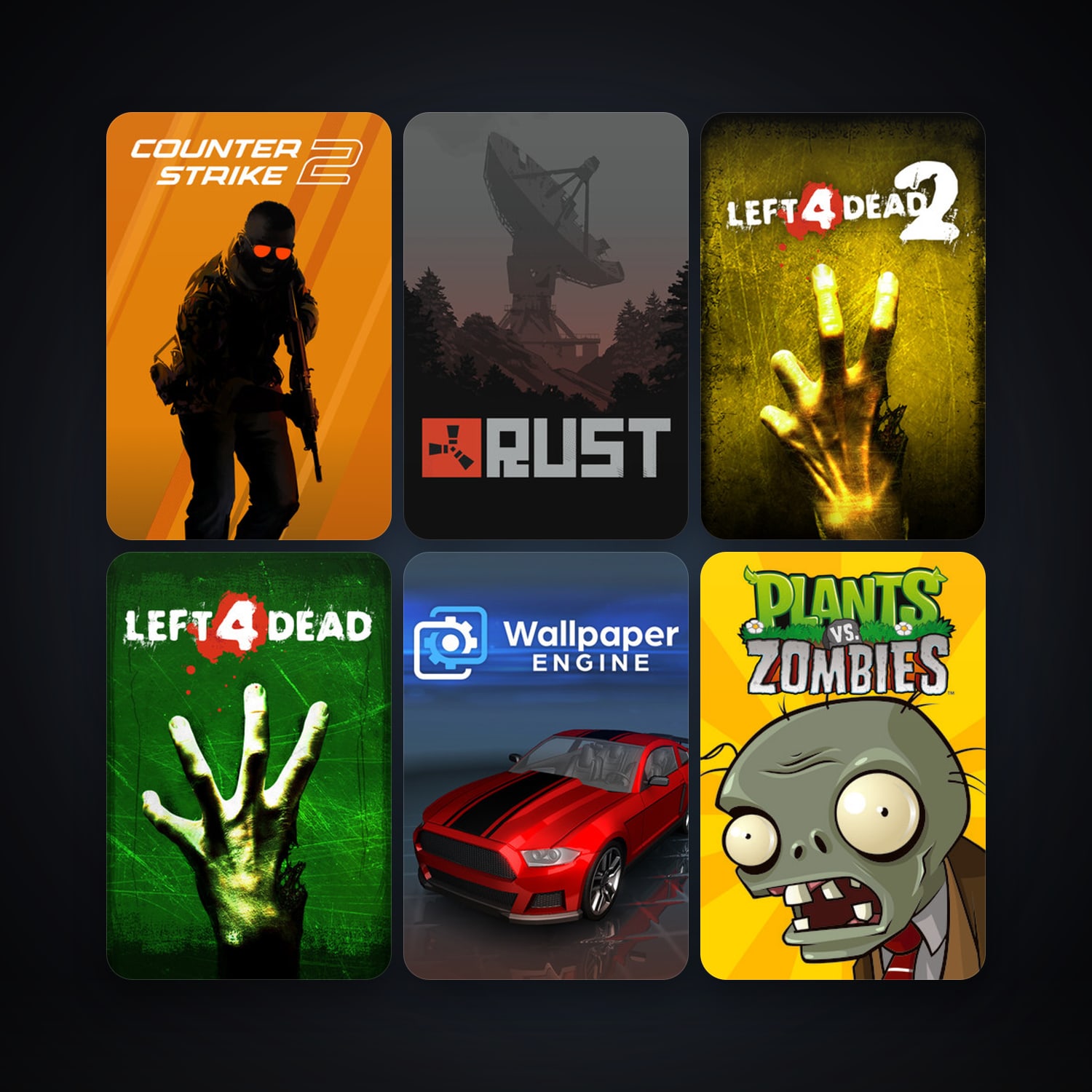Left 4 Dead + Left 4 Dead 2, 10 games, clean — HabibiAccounts