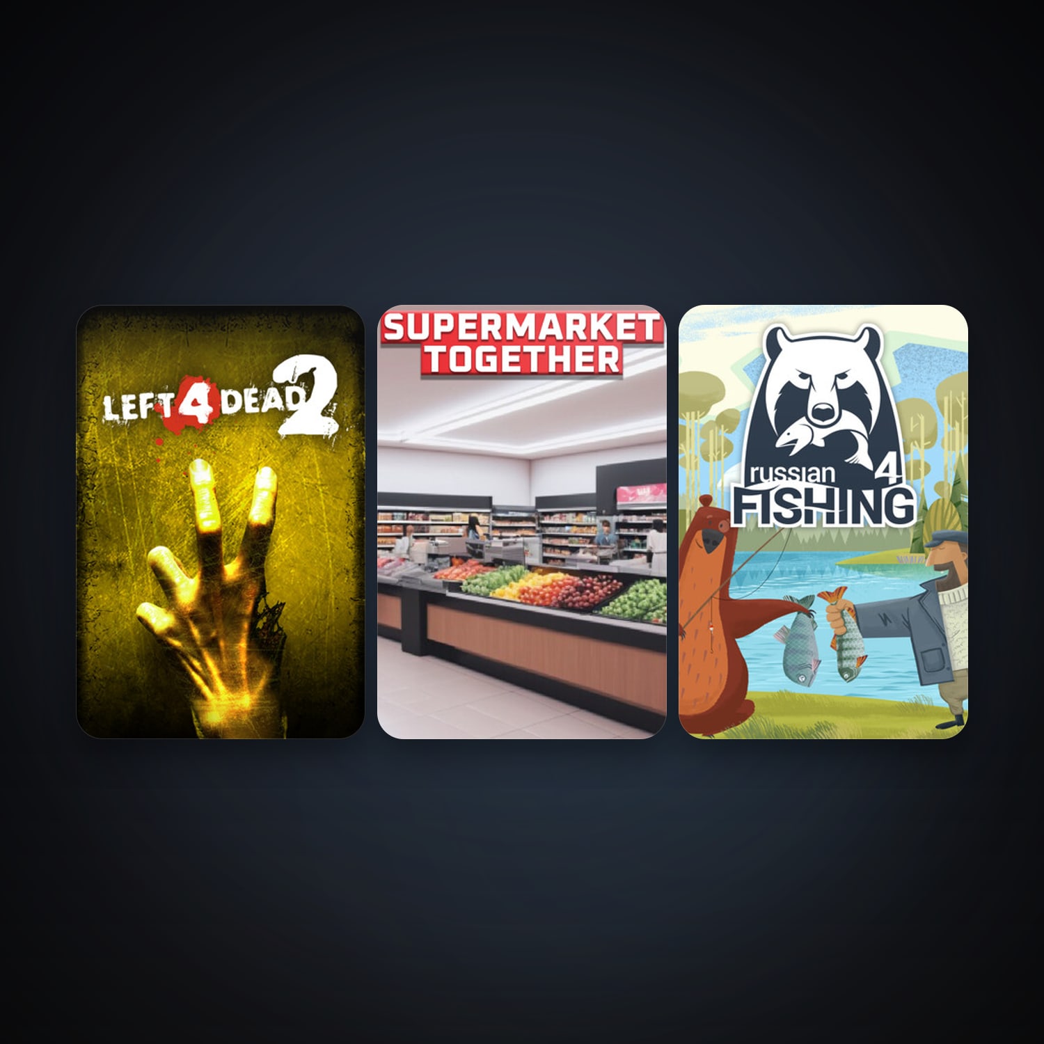 Left 4 Dead 2 + Russian Fishing 4, 6 games, clean — HabibiAccounts
