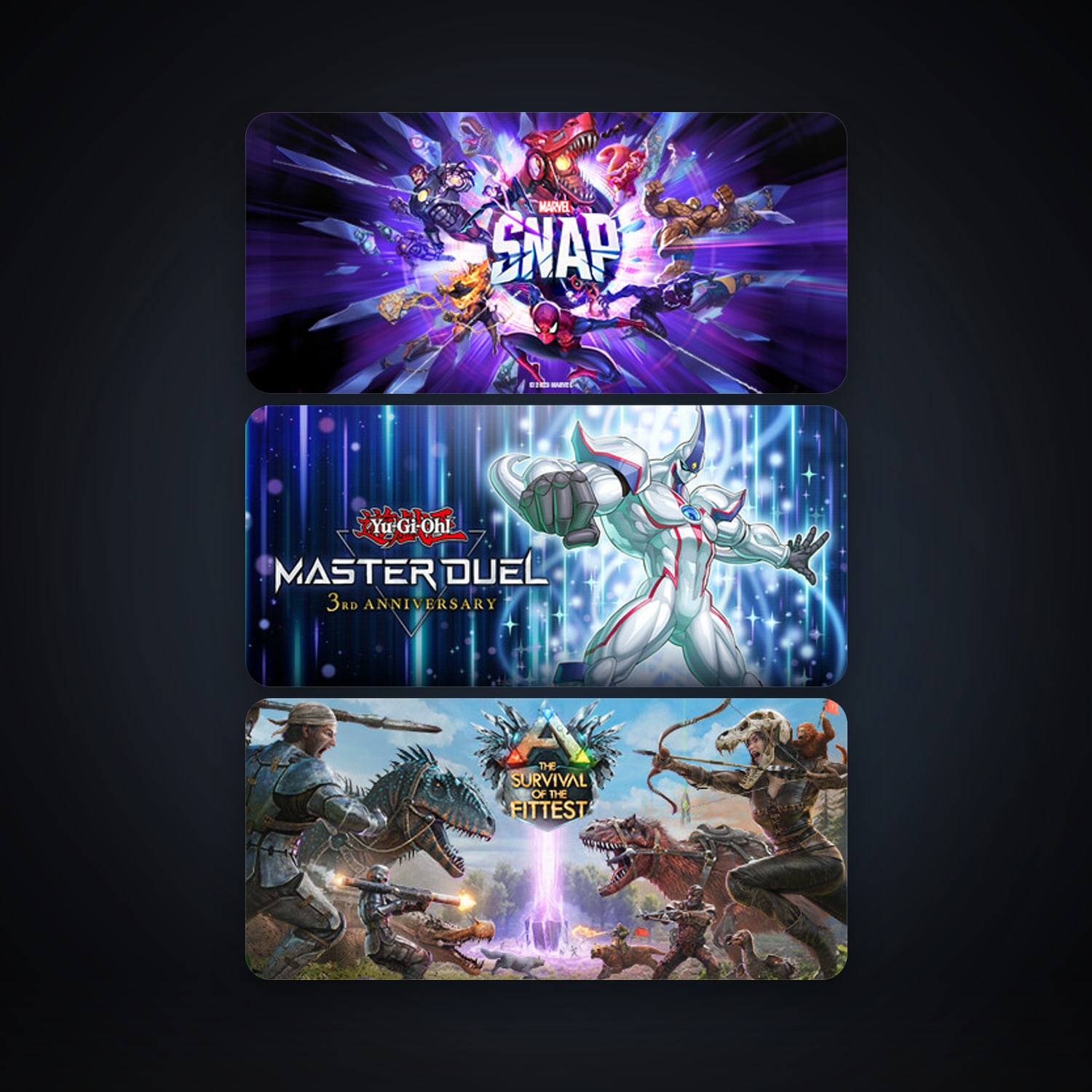 ARK: The Survival Of The Fittest + Yu-Gi-Oh! Master Duel, 5 games, clean — HabibiAccounts