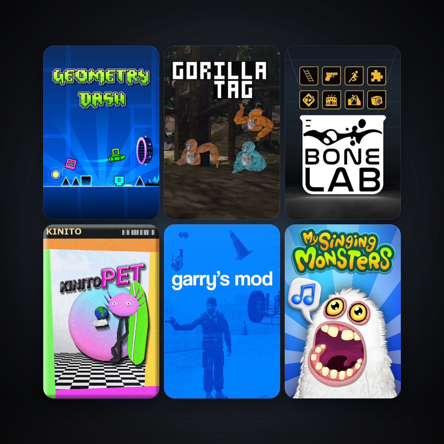 Garry's Mod + Geometry Dash, 17 games, clean — HabibiAccounts