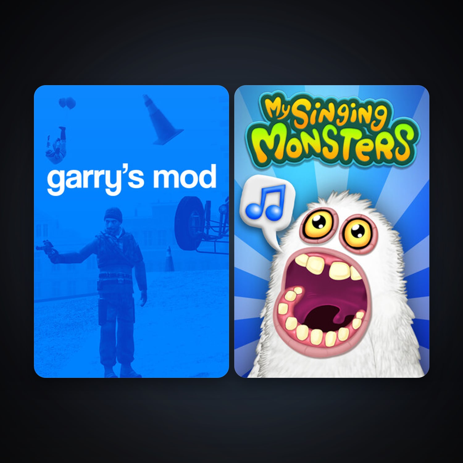 Garry's Mod + My Singing Monsters, 3 games, clean — HabibiAccounts