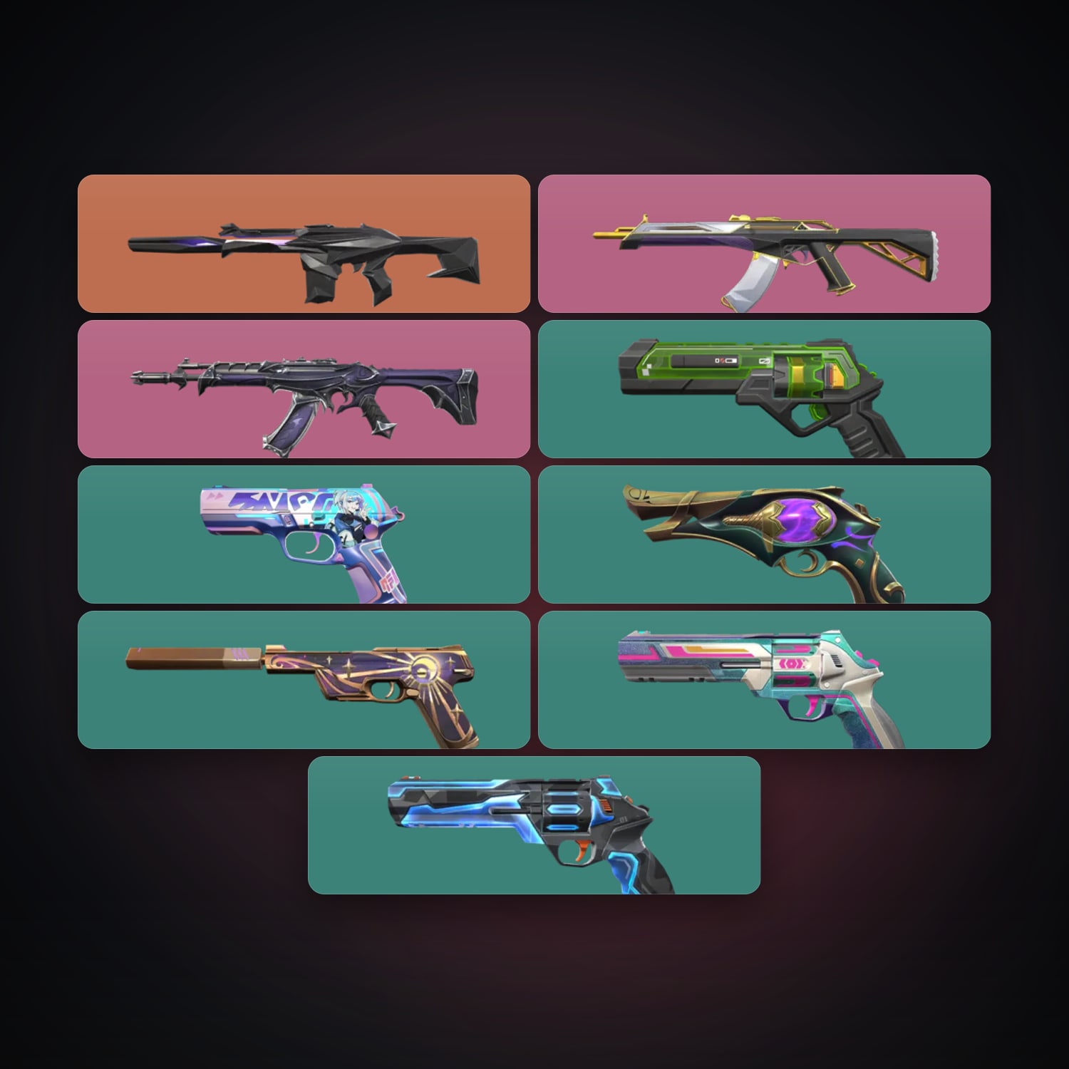 AP Silver 1 locker — 9 skins, lvl 161 — HabibiAccounts