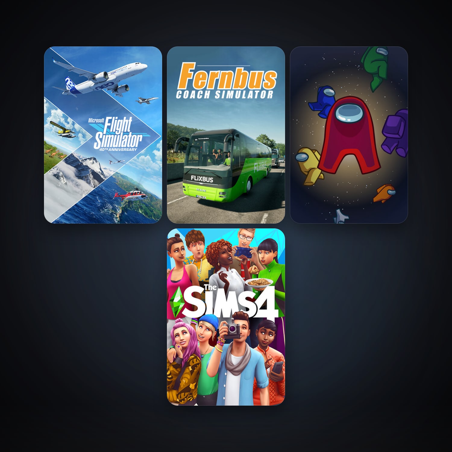 Fernbus Simulator + Among Us, 5 games, clean — HabibiAccounts