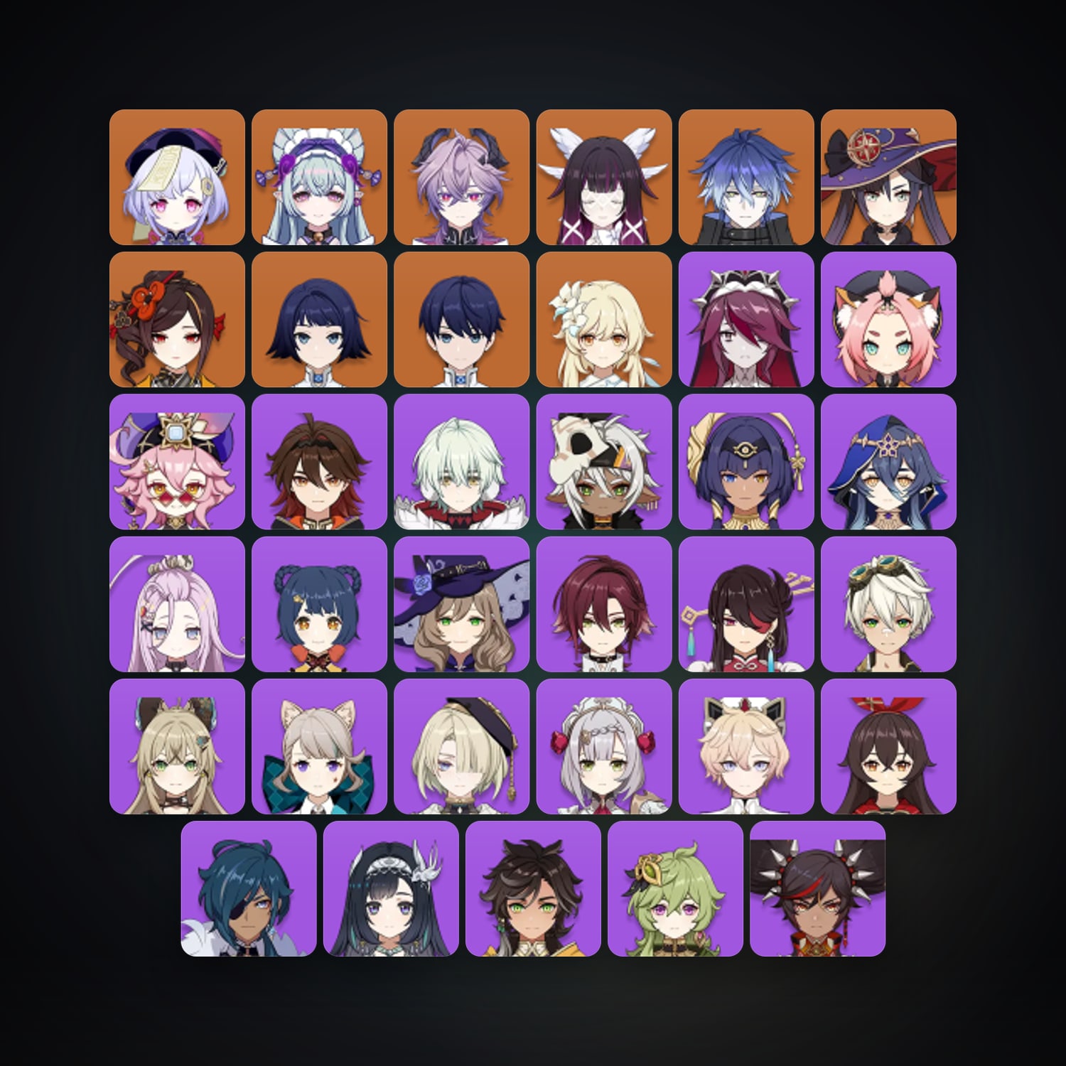 Genshin Impact | AR 34 | 36 Chars | 7× 5★ — Genshin / miHoYo Account — HabibiAccounts
