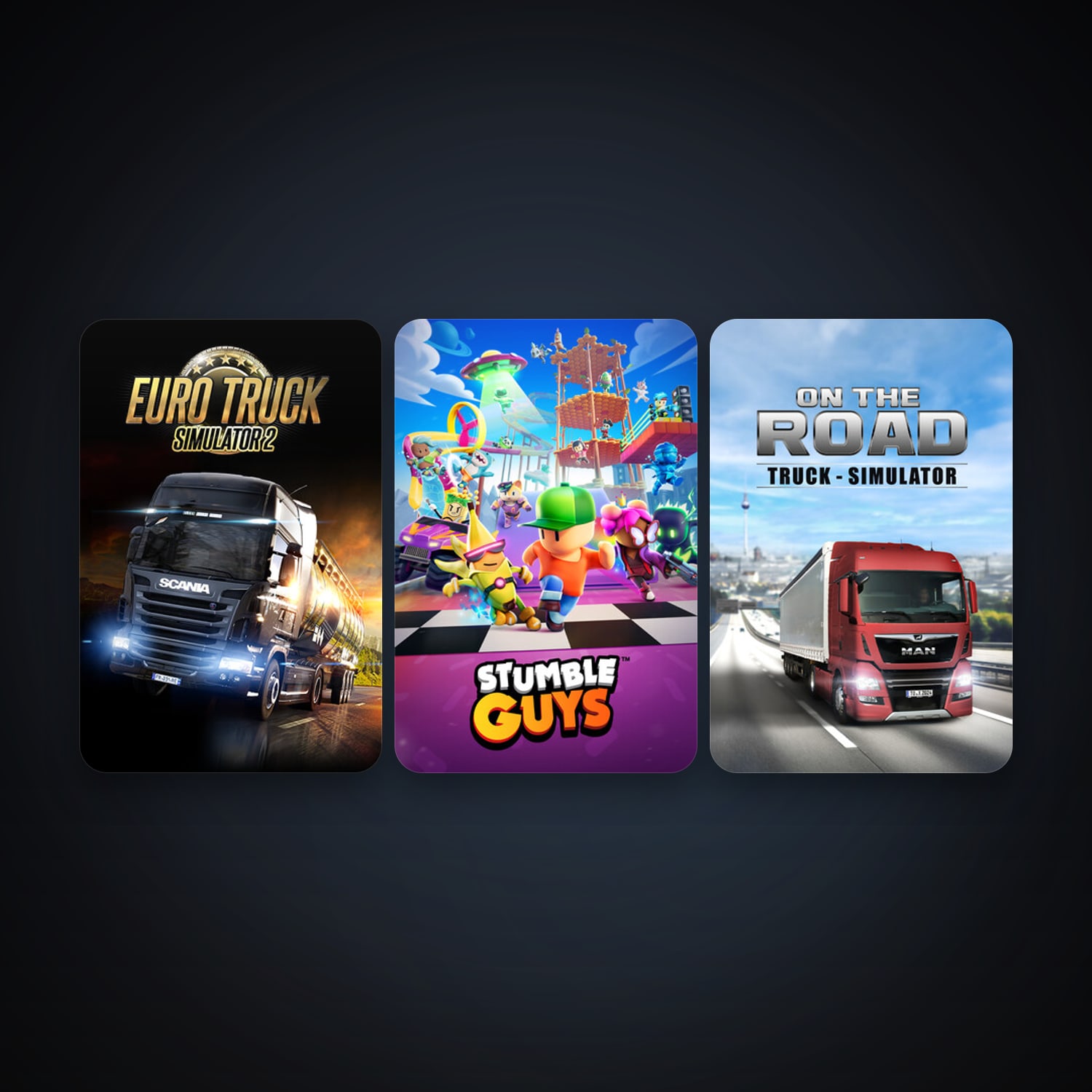 Euro Truck Simulator 2 + On The Road, 6 games, clean — HabibiAccounts