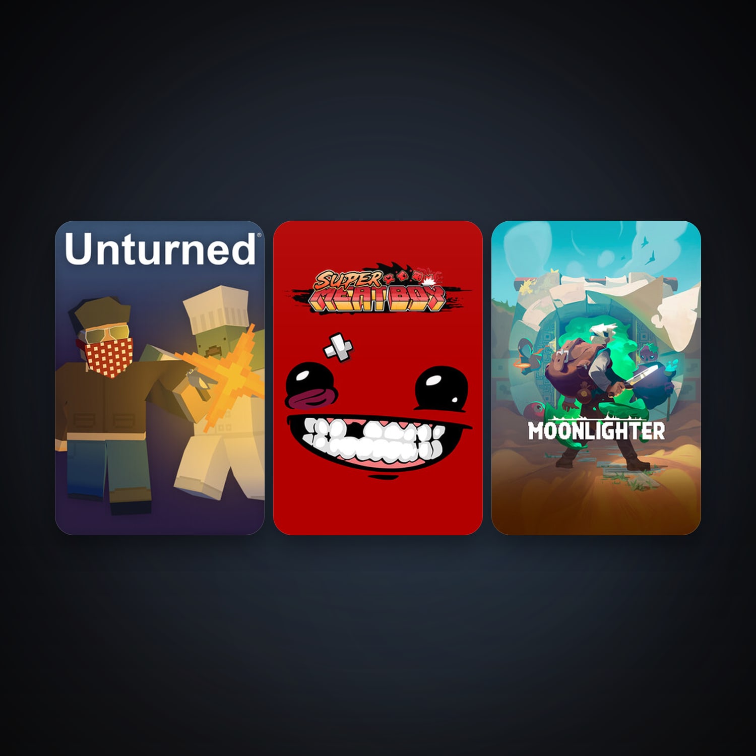 Super Meat Boy + Unturned, 7 games, clean — HabibiAccounts