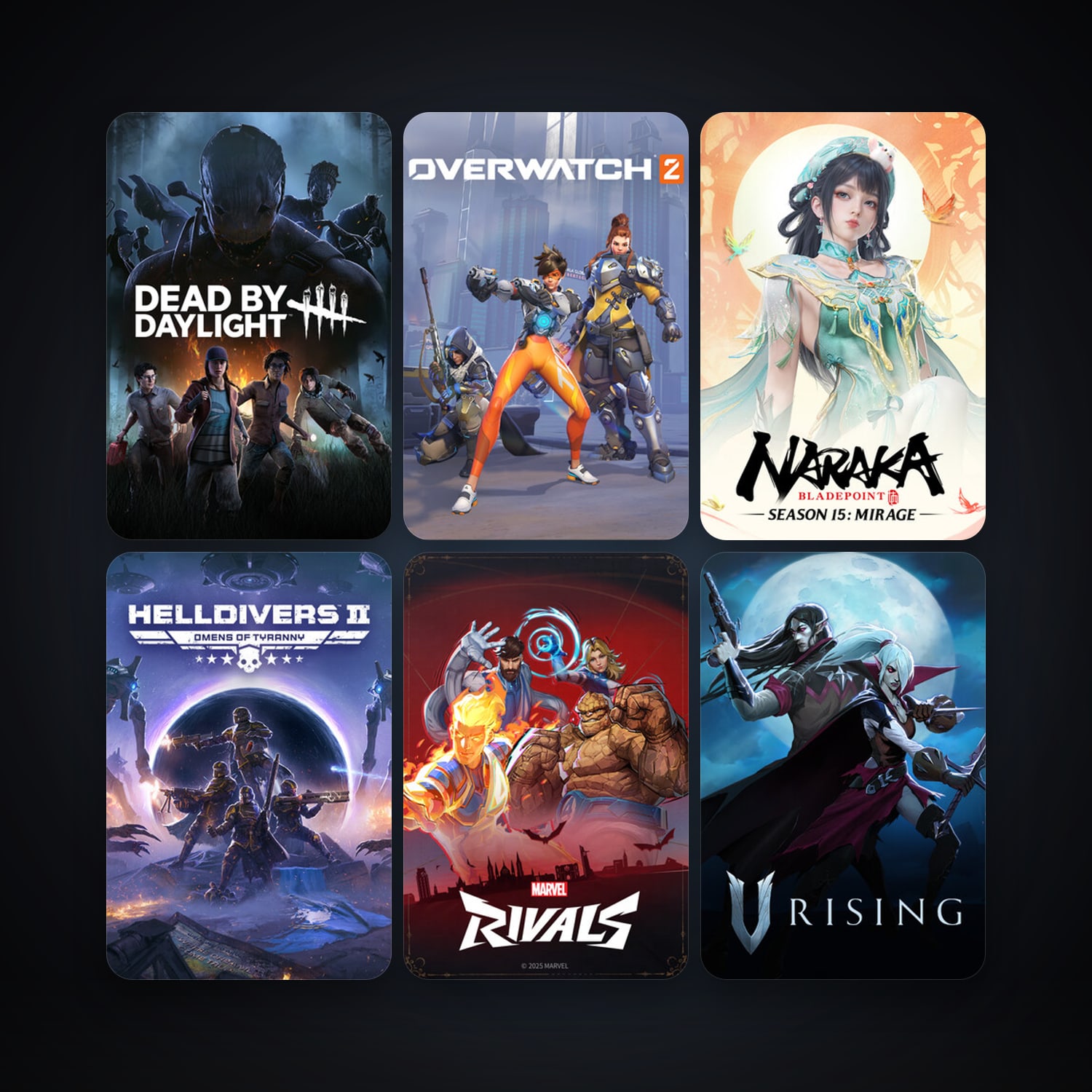 Dead by Daylight + HELLDIVERS 2, 35 games, clean — HabibiAccounts
