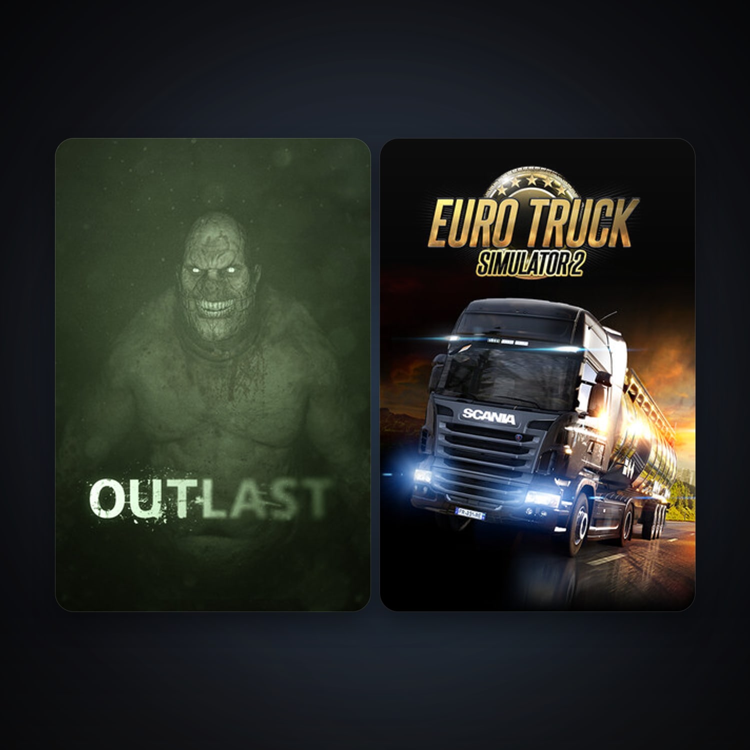 Euro Truck Simulator 2 + Outlast, 4 games, clean — HabibiAccounts