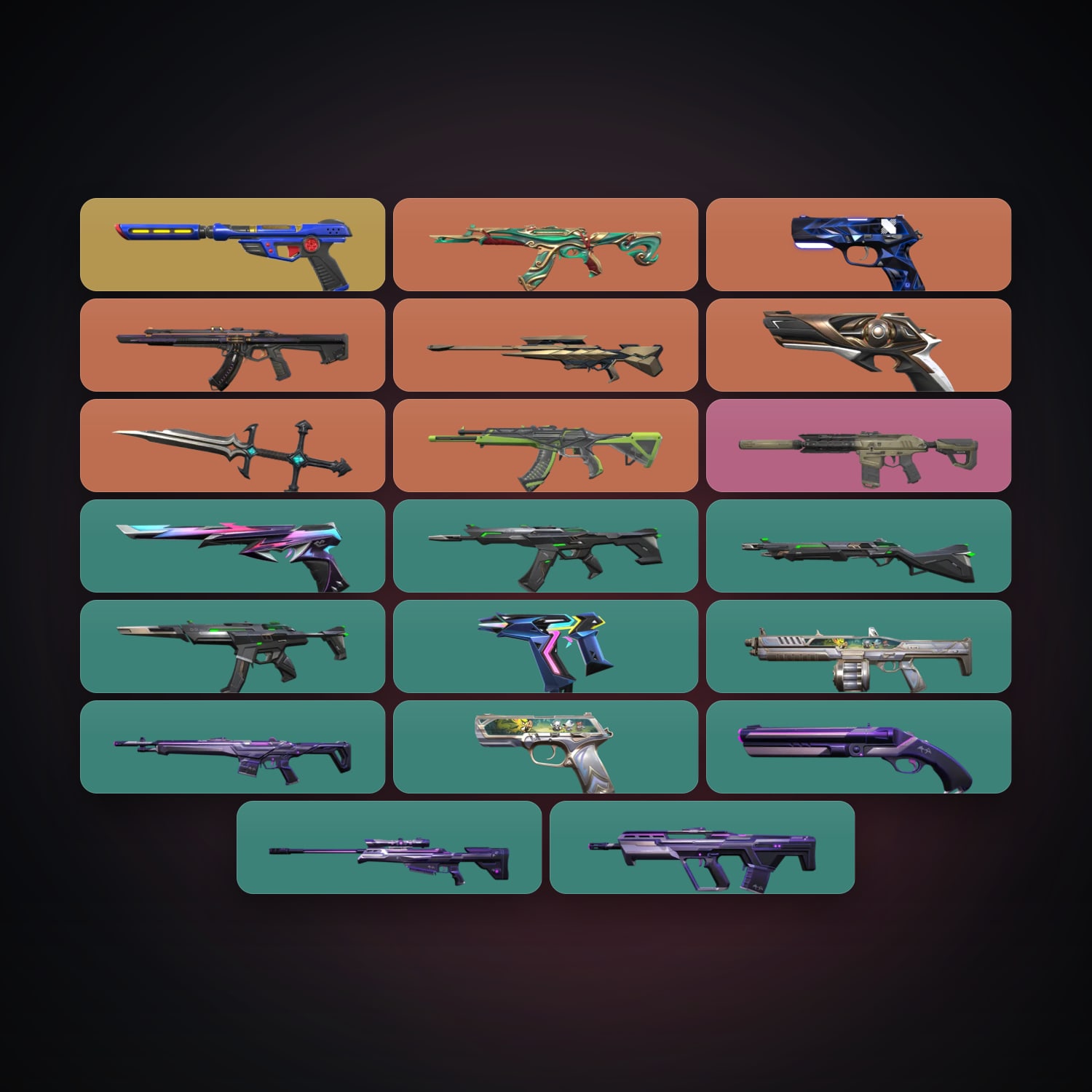 AP Plat 3 locker — 1 knives, 21 skins, lvl 77 — HabibiAccounts