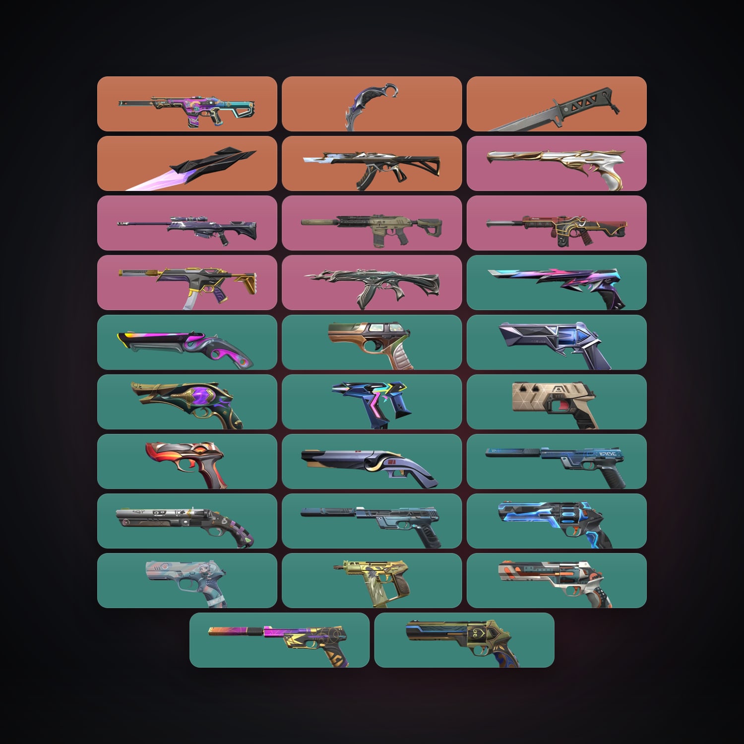 AP Ascendant 1 locker — 3 knives, 29 skins, lvl 288 — HabibiAccounts