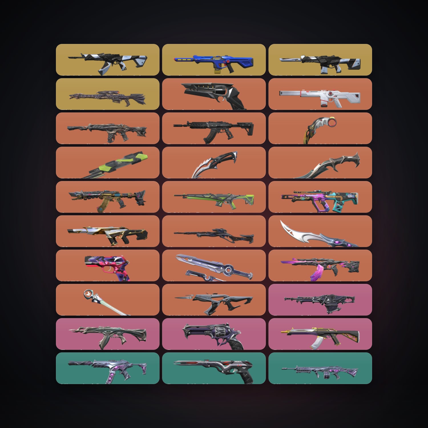 AP Gold 2 locker — 7 knives, 83 skins, lvl 250 — HabibiAccounts