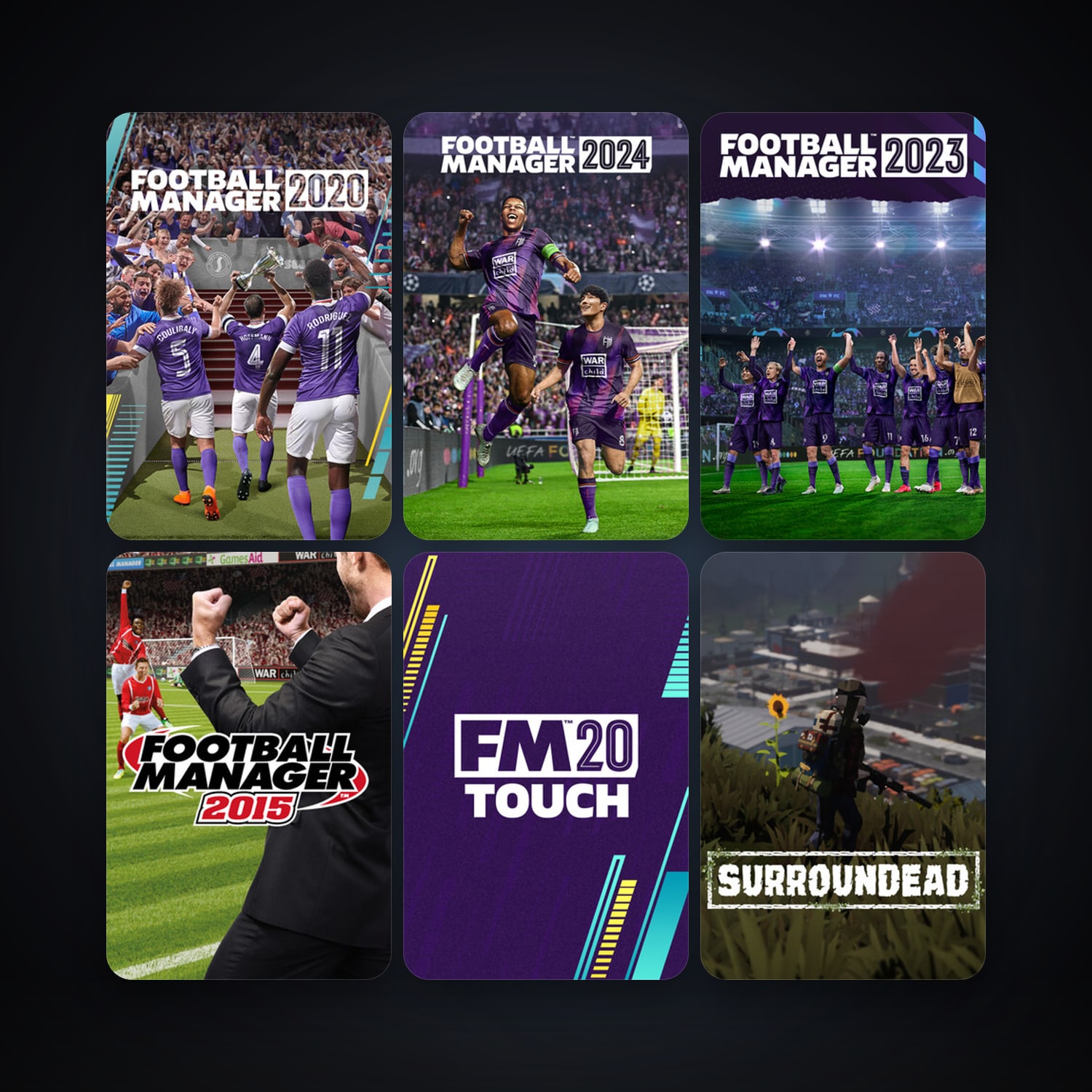 Football Manager 2015 + Football Manager 2020, 7 games, clean — HabibiAccounts