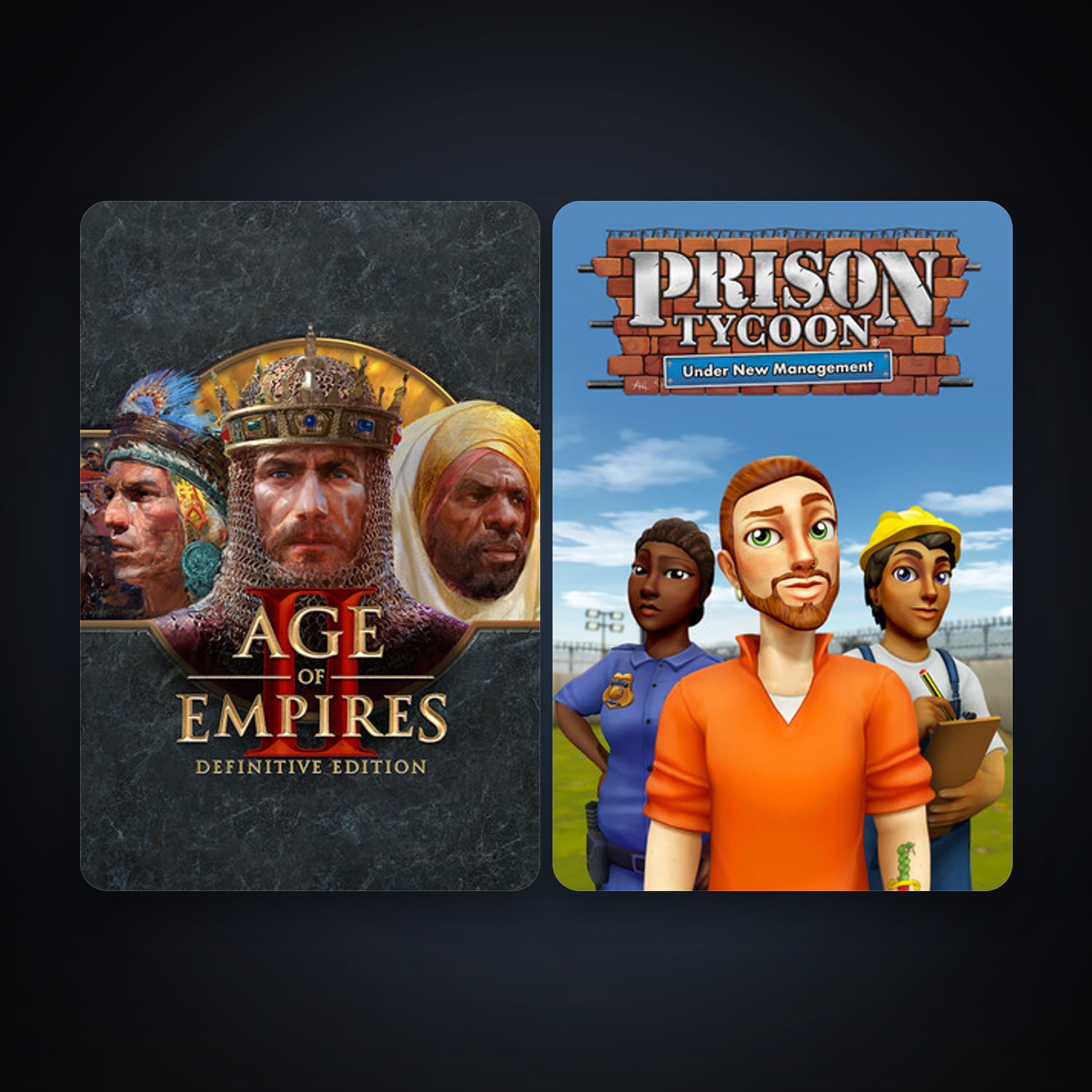 Age of Empires II: Definitive Edition + Prison Tycoon: Under New Management, 4 games, clean — HabibiAccounts