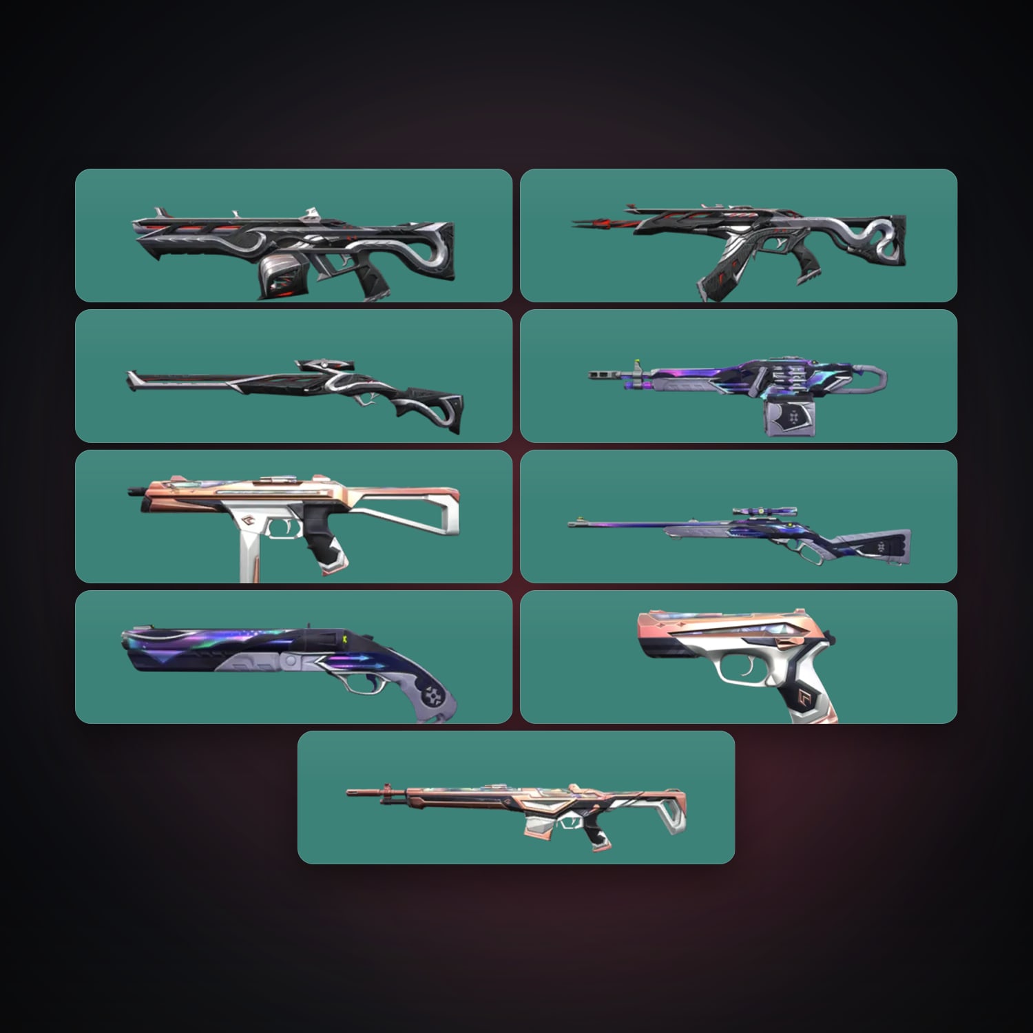LA Plat 1 locker — 9 skins, lvl 42 — HabibiAccounts
