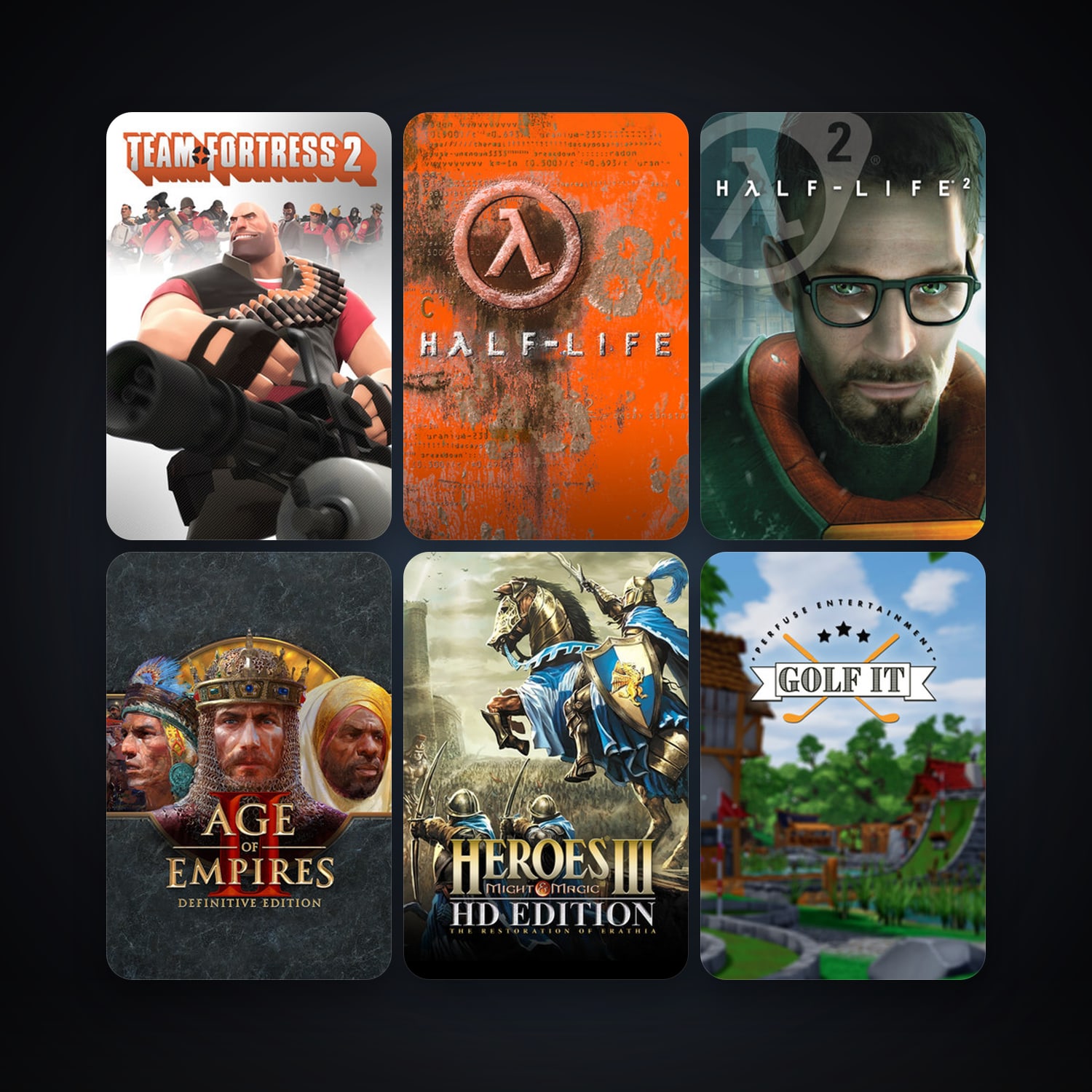 Half-Life + Half-Life 2, 14 games, Steam 10, clean — HabibiAccounts
