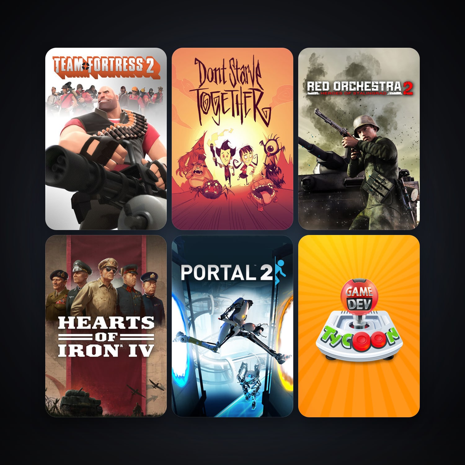 Team Fortress 2 + Portal 2, 80 games, Steam 14, clean — HabibiAccounts