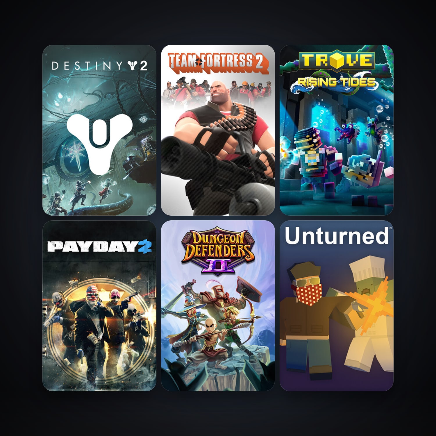 Team Fortress 2 + Spiral Knights, 42 games, Steam 11, clean — HabibiAccounts