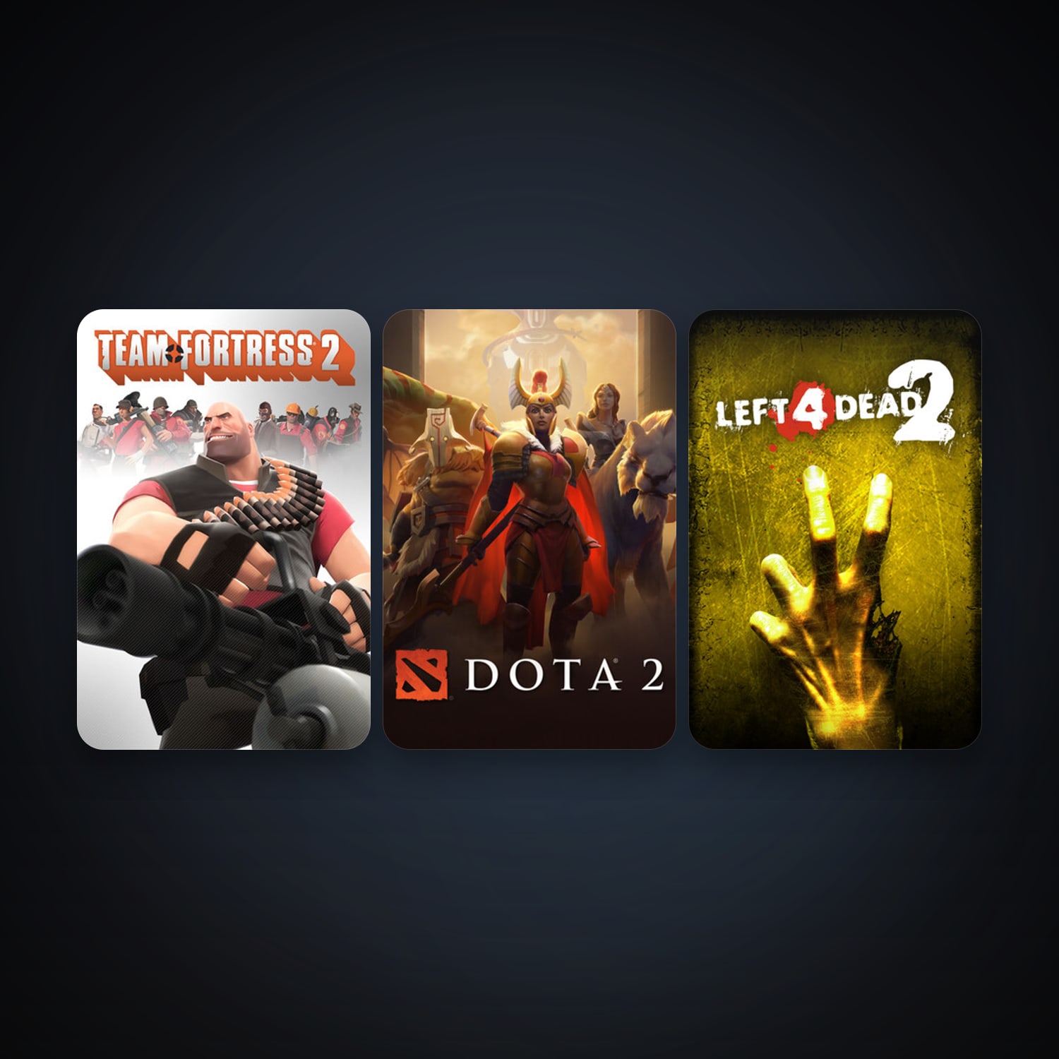 Team Fortress 2 + Left 4 Dead 2, 5 games, clean — HabibiAccounts