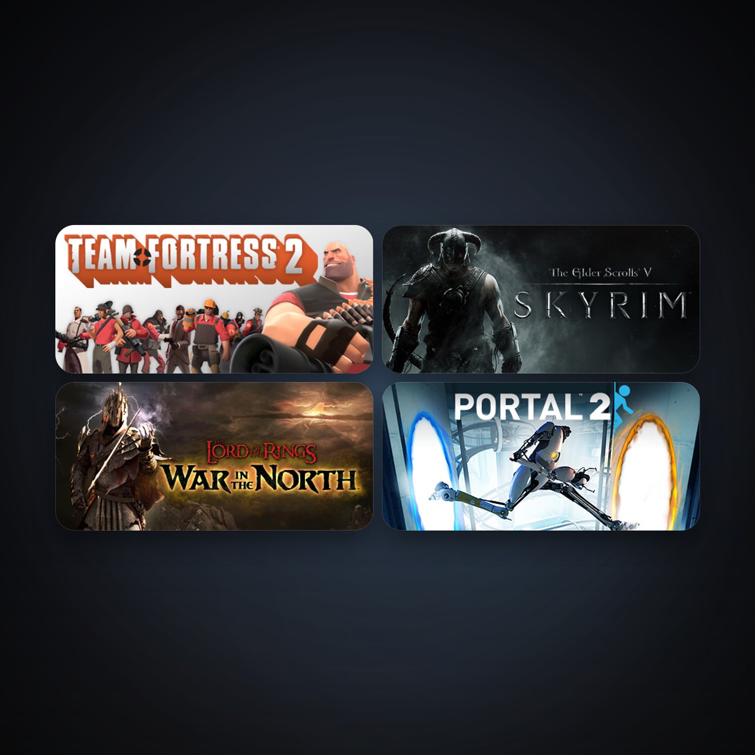 Team Fortress 2 + Portal 2, 5 games, clean — HabibiAccounts