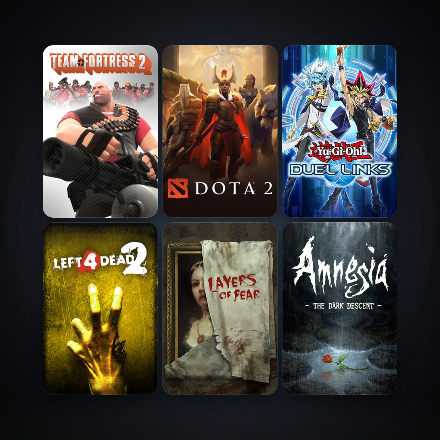 Team Fortress 2 + Left 4 Dead 2, 12 games, Steam 10, clean — HabibiAccounts