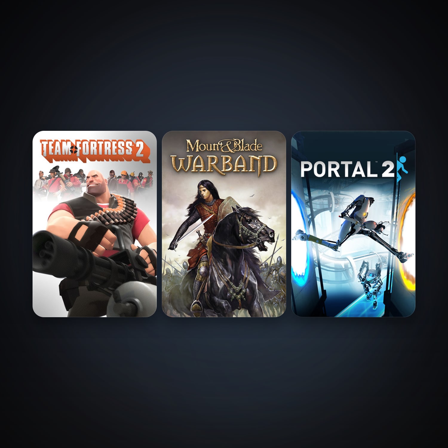 Team Fortress 2 + Portal 2, 4 games, clean — HabibiAccounts