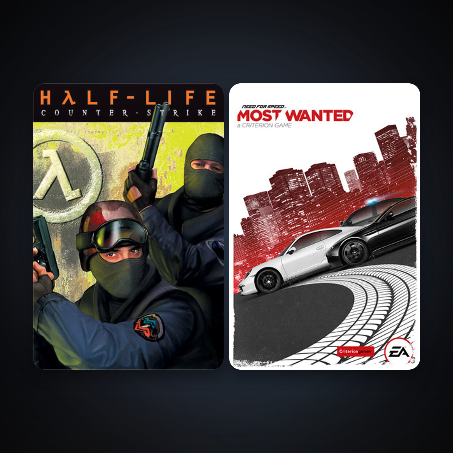 Counter-Strike + Need for Speed Most Wanted, 4 games, clean — HabibiAccounts