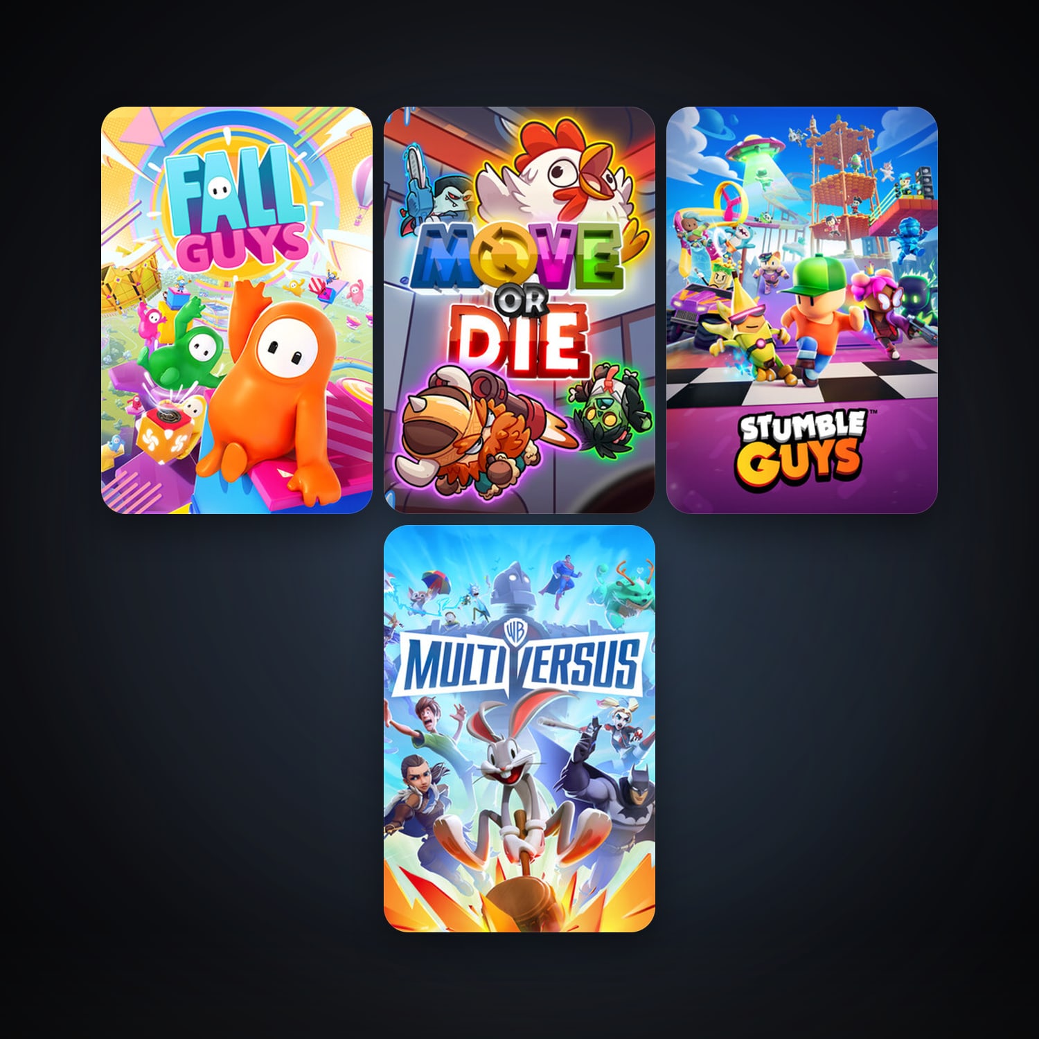 Move or Die + Fall Guys, 9 games, clean — HabibiAccounts