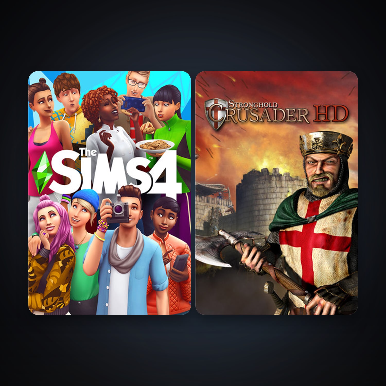 Stronghold Crusader HD + The Sims 4, 5 games, clean — HabibiAccounts