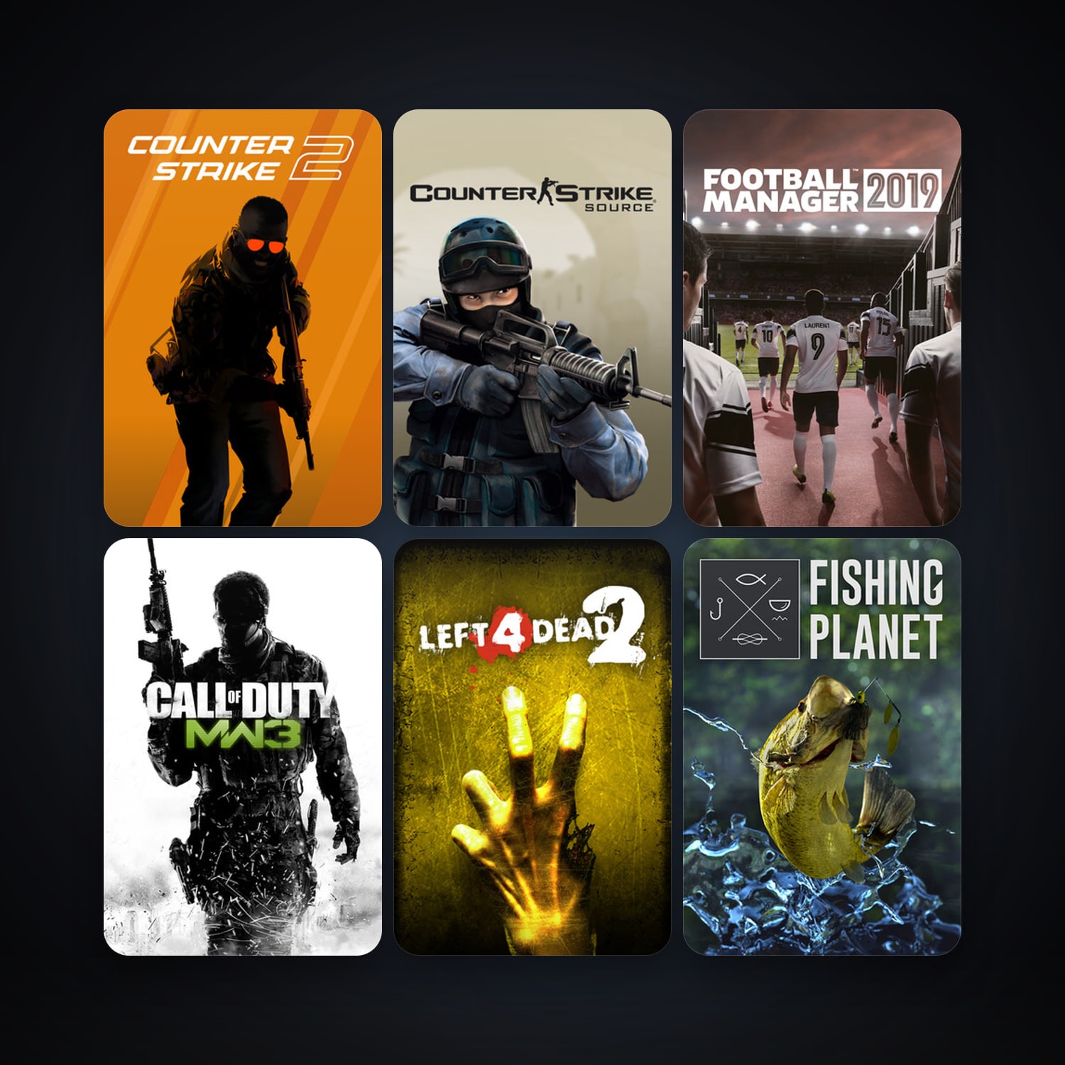 Counter-Strike: Source + Left 4 Dead 2, 12 games, clean — HabibiAccounts
