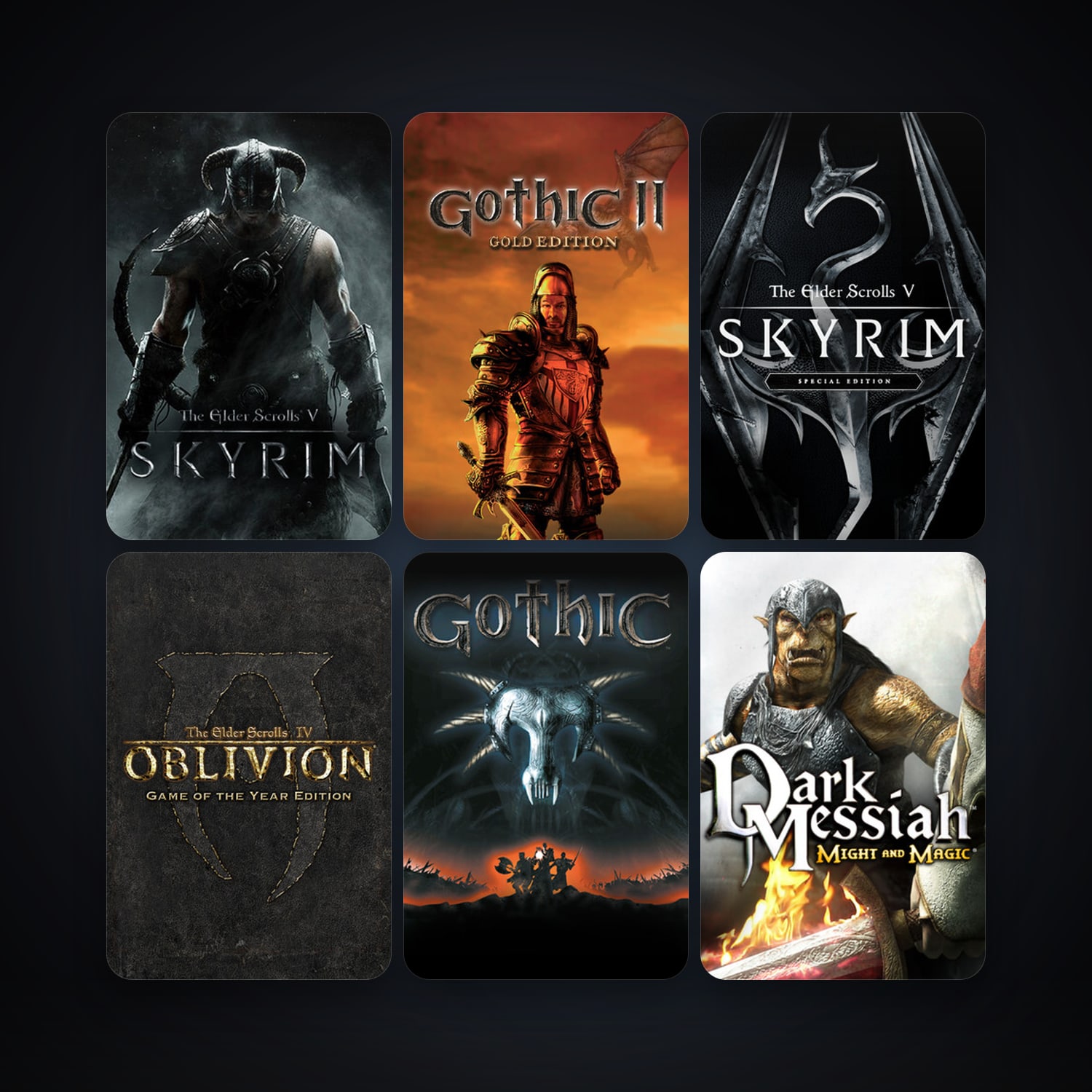 Dark Messiah of Might & Magic + The Elder Scrolls IV: Oblivion Game of the Year Edition, 10 games, Steam 10, clean — HabibiAccounts
