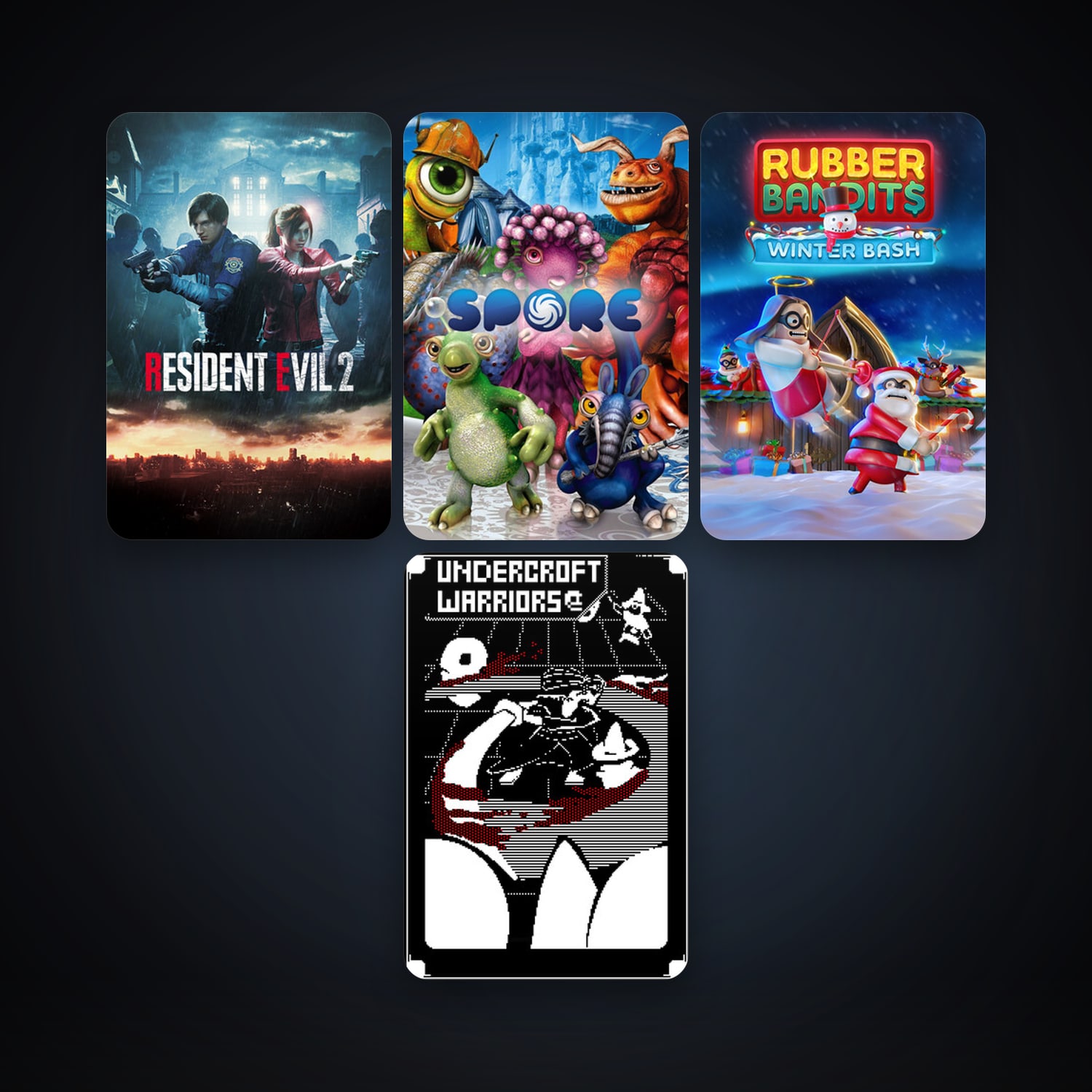SPORE + RESIDENT EVIL 2, 10 games, clean — HabibiAccounts