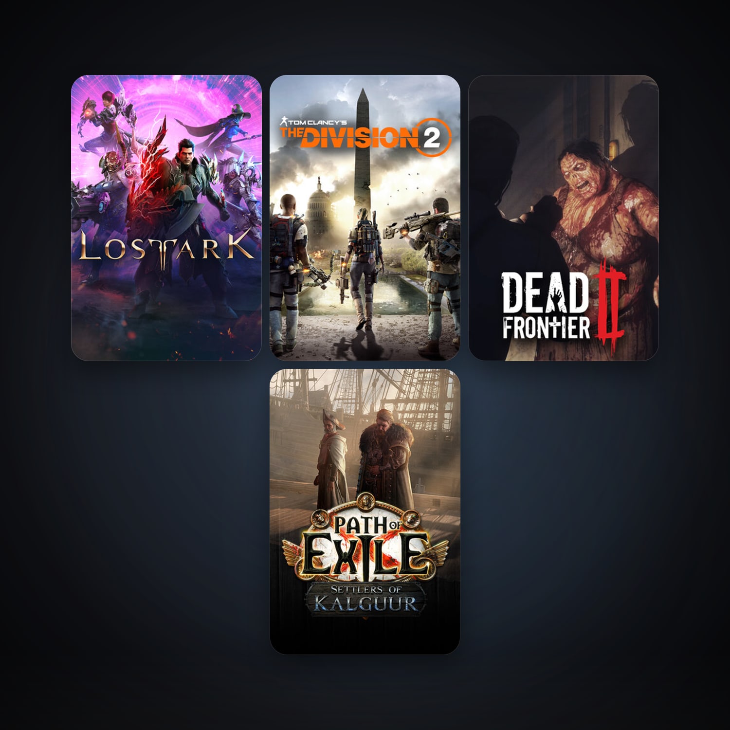 Path of Exile + Dead Frontier 2, 8 games, clean — HabibiAccounts