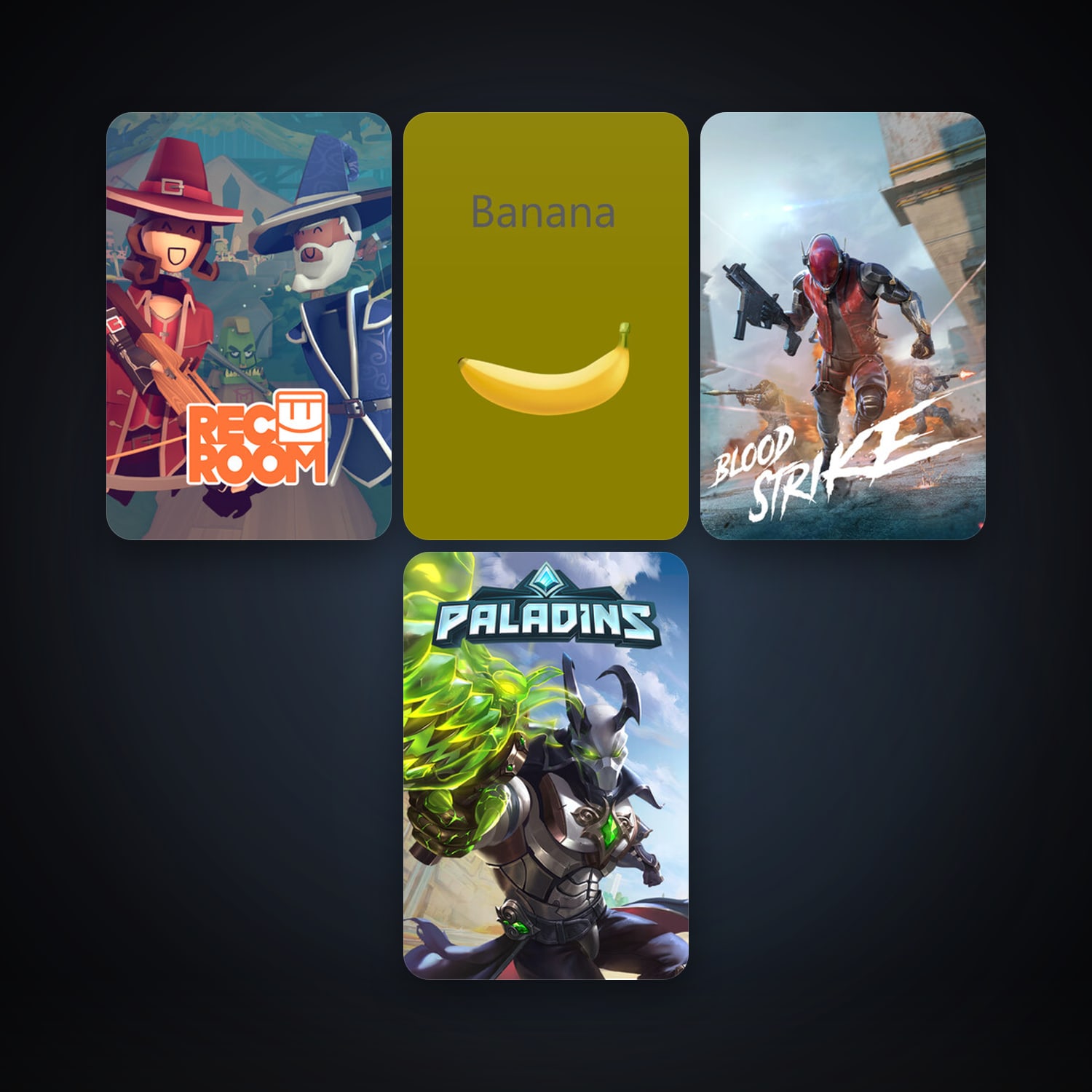 Paladins + Rec Room, 8 games, clean — HabibiAccounts