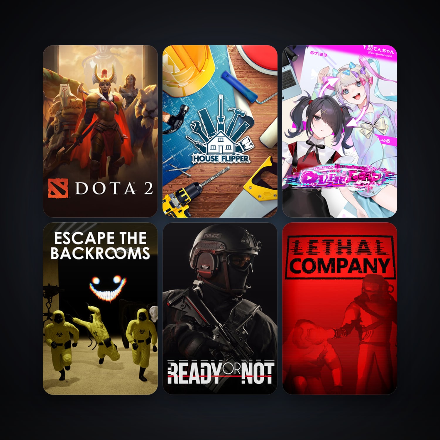 Dota 2 + House Flipper, 11 games, Steam 12, clean — HabibiAccounts