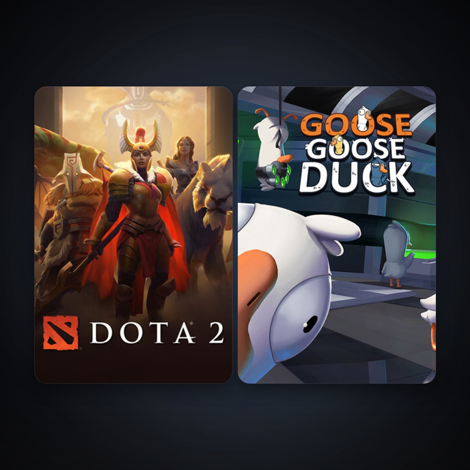 Dota 2 + Goose Goose Duck, 3 games, clean — HabibiAccounts