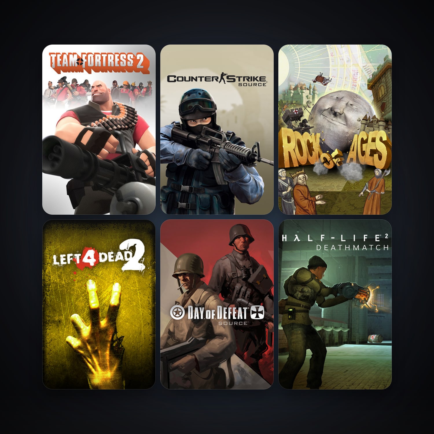 Counter-Strike: Source + Day of Defeat: Source, 8 games, clean — HabibiAccounts