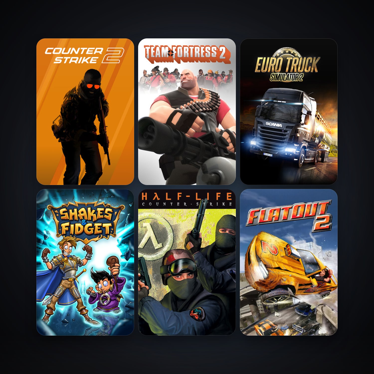 Counter-Strike + Team Fortress 2, 21 games, clean — HabibiAccounts