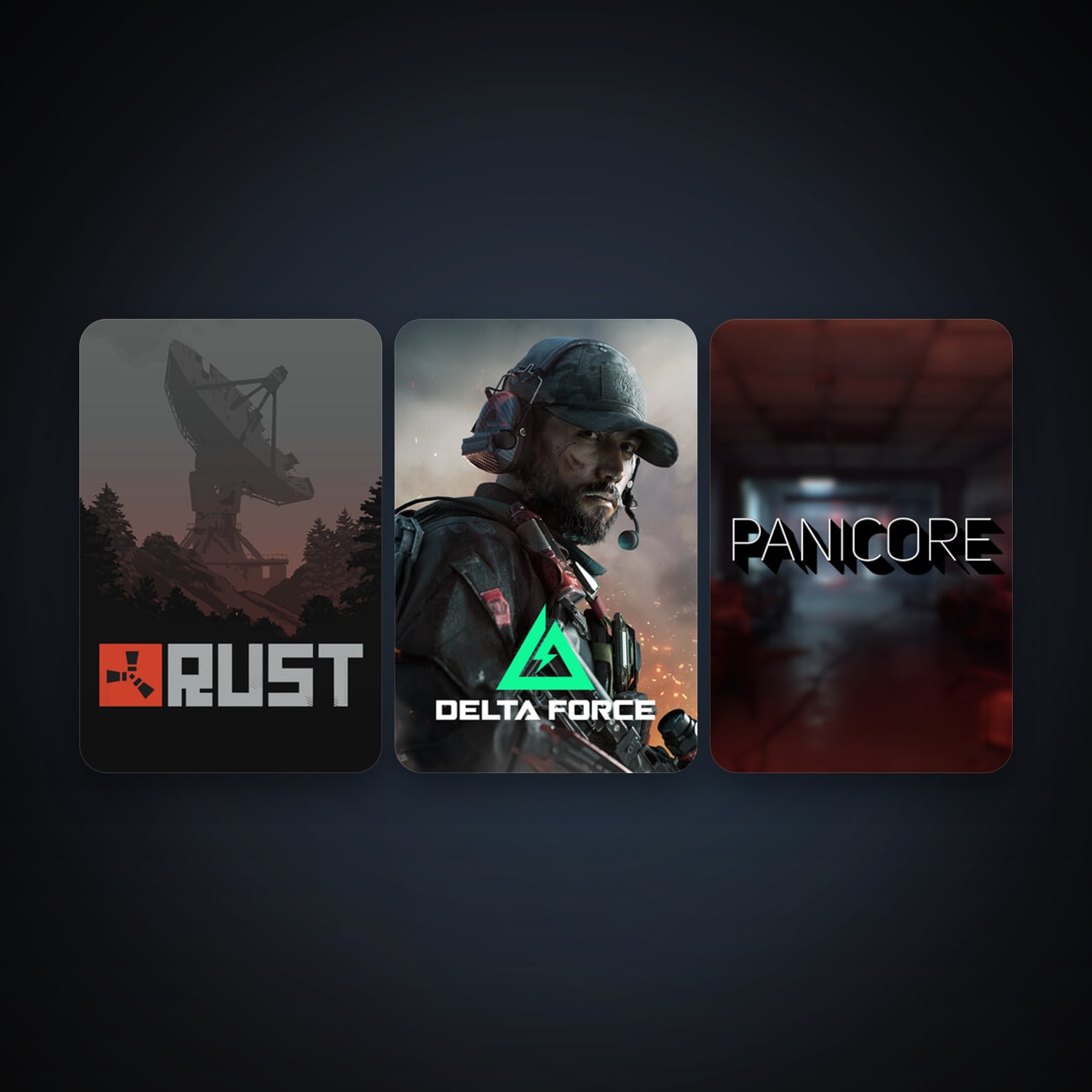Rust + Delta Force: Hawk Ops, 4 games, clean — HabibiAccounts