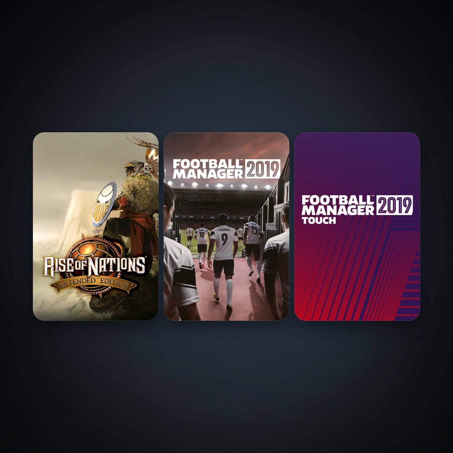 Rise of Nations: Extended Edition + Football Manager 2019, 4 games, clean — HabibiAccounts