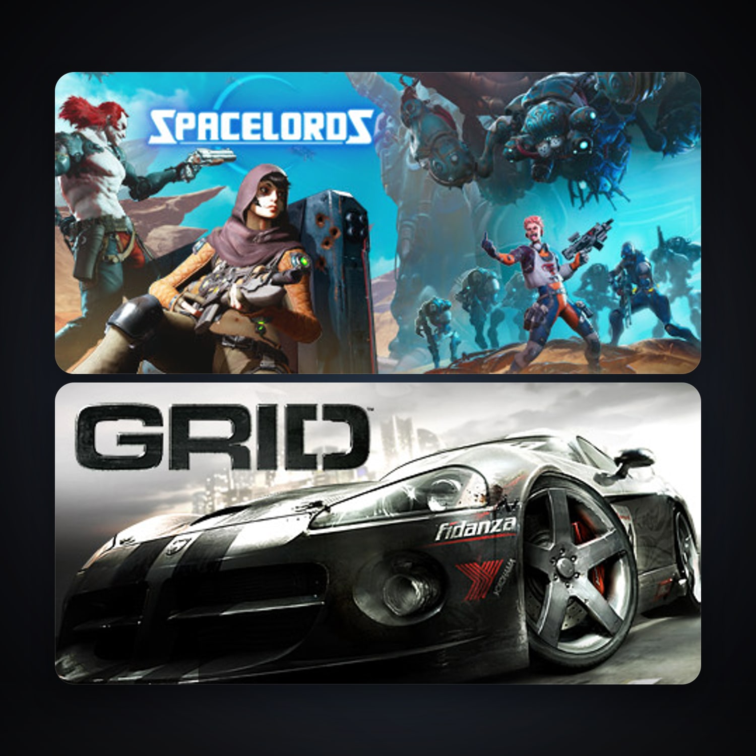 GRID (2008) + Spacelords, 5 games, clean — HabibiAccounts