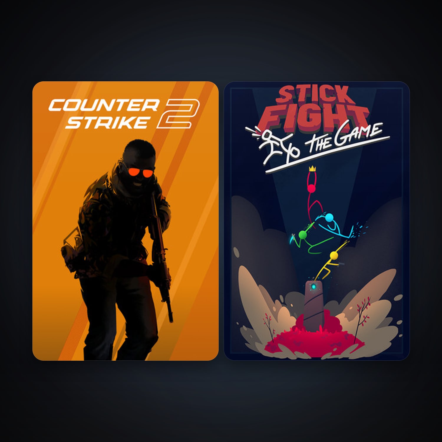 CS2 Prime + Stick Fight: The Game, 6 games, clean — HabibiAccounts