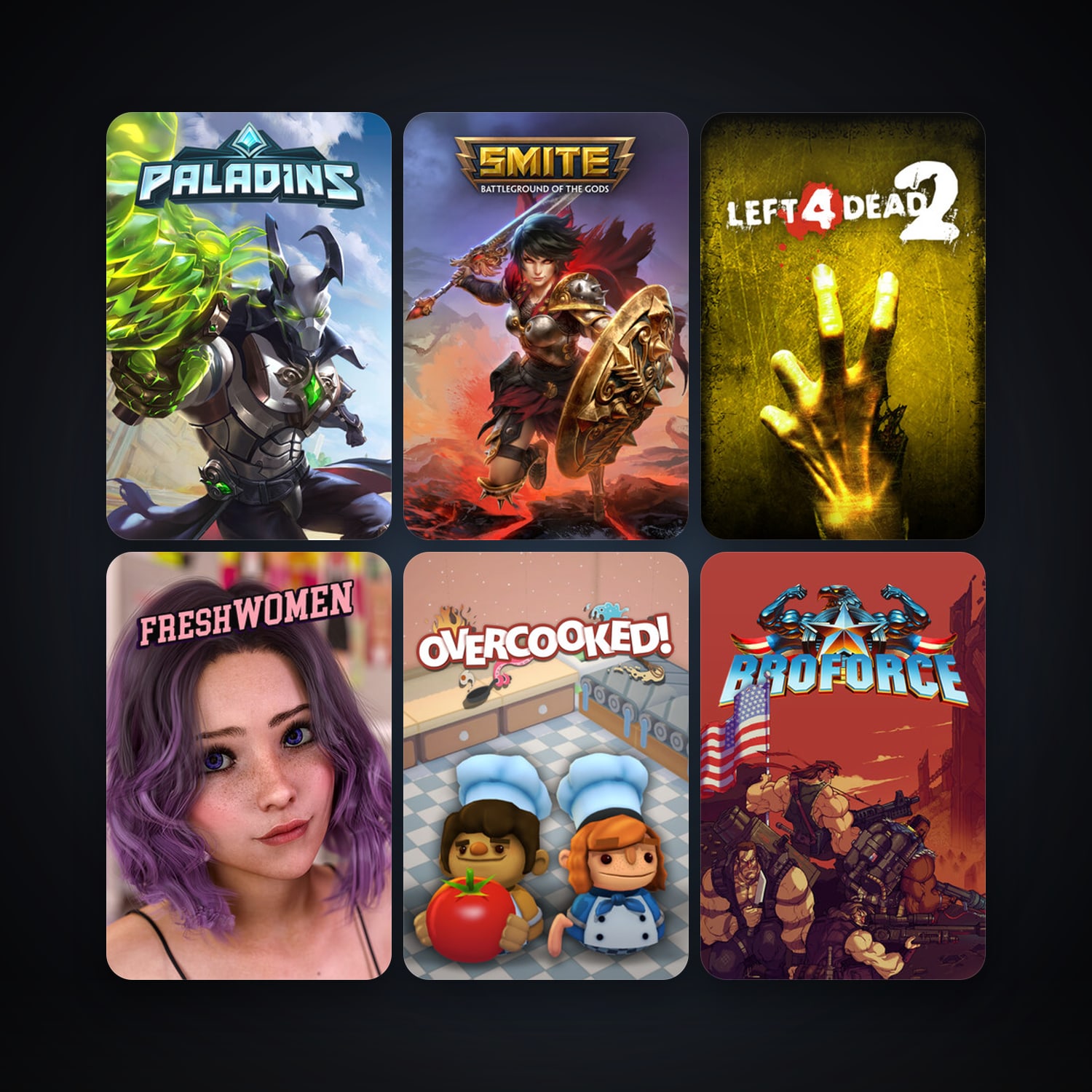 Left 4 Dead 2 + Broforce, 12 games, clean — HabibiAccounts
