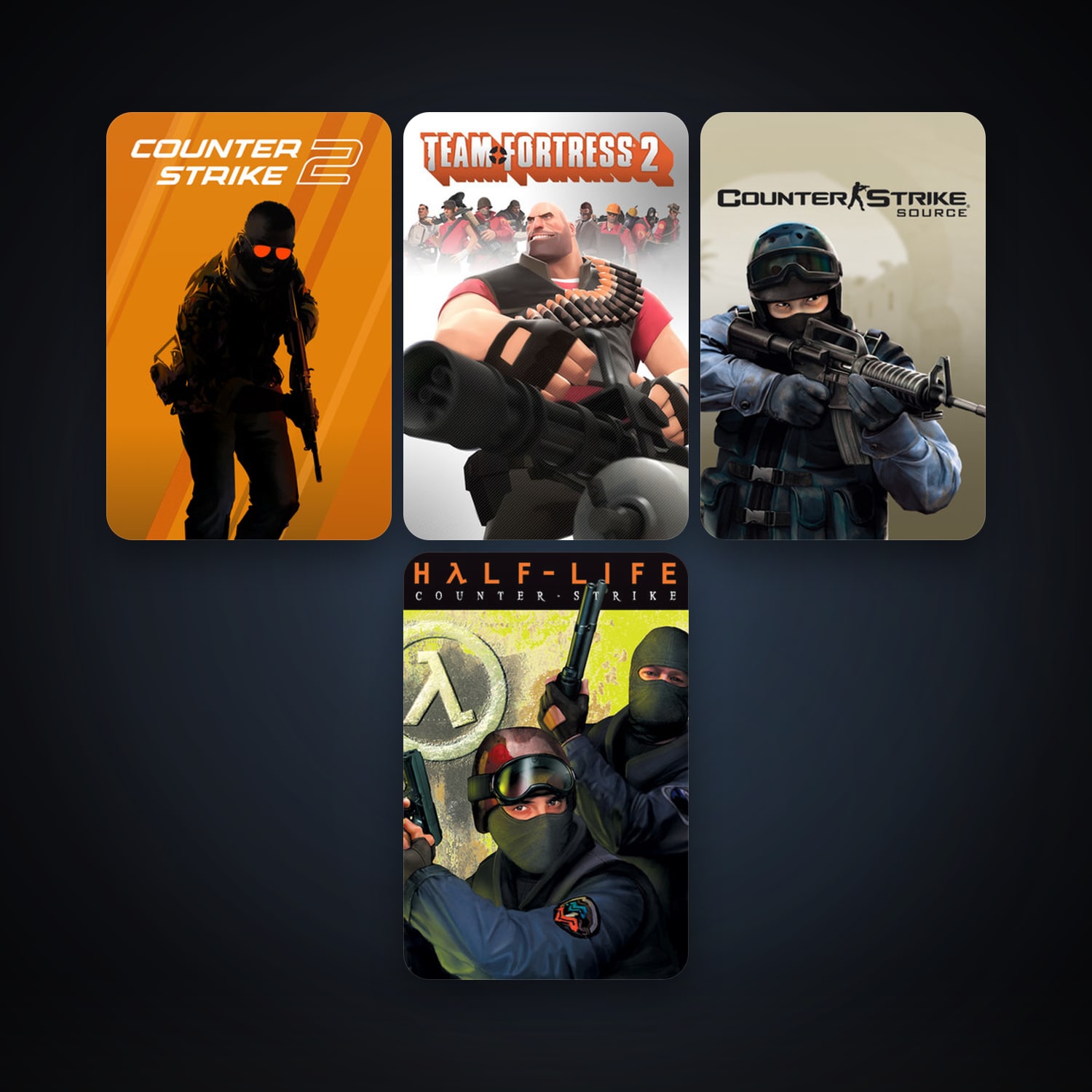 Counter-Strike + Counter-Strike: Source, 8 games, Steam 13, clean — HabibiAccounts